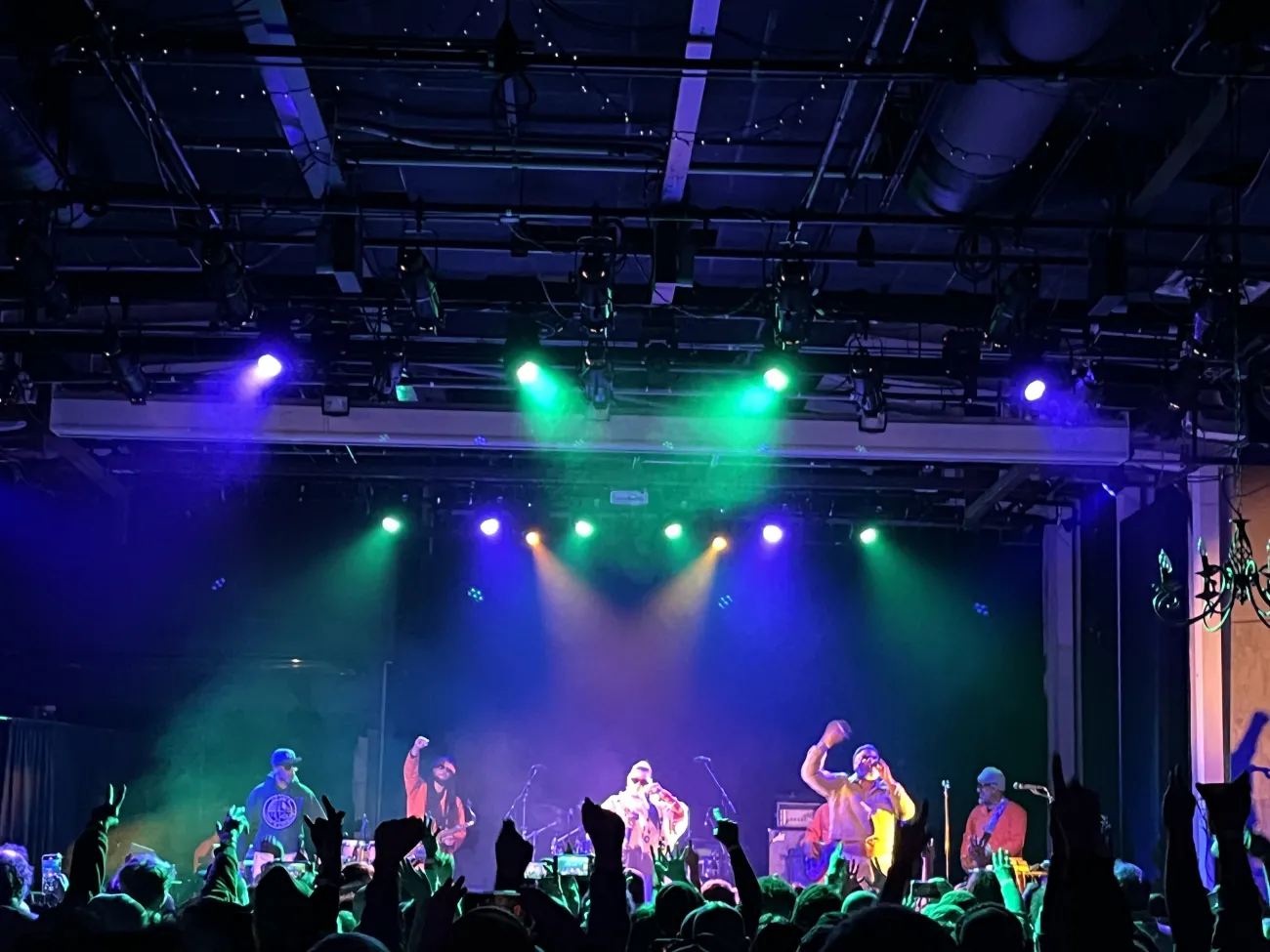 Digable Planets on stage at Varsity Theater. 