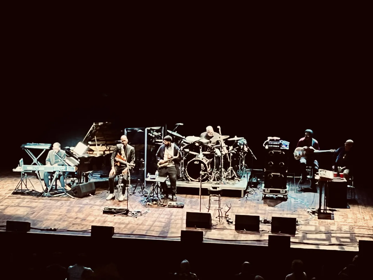 Herbie Hancock on stage at State Theatre. 