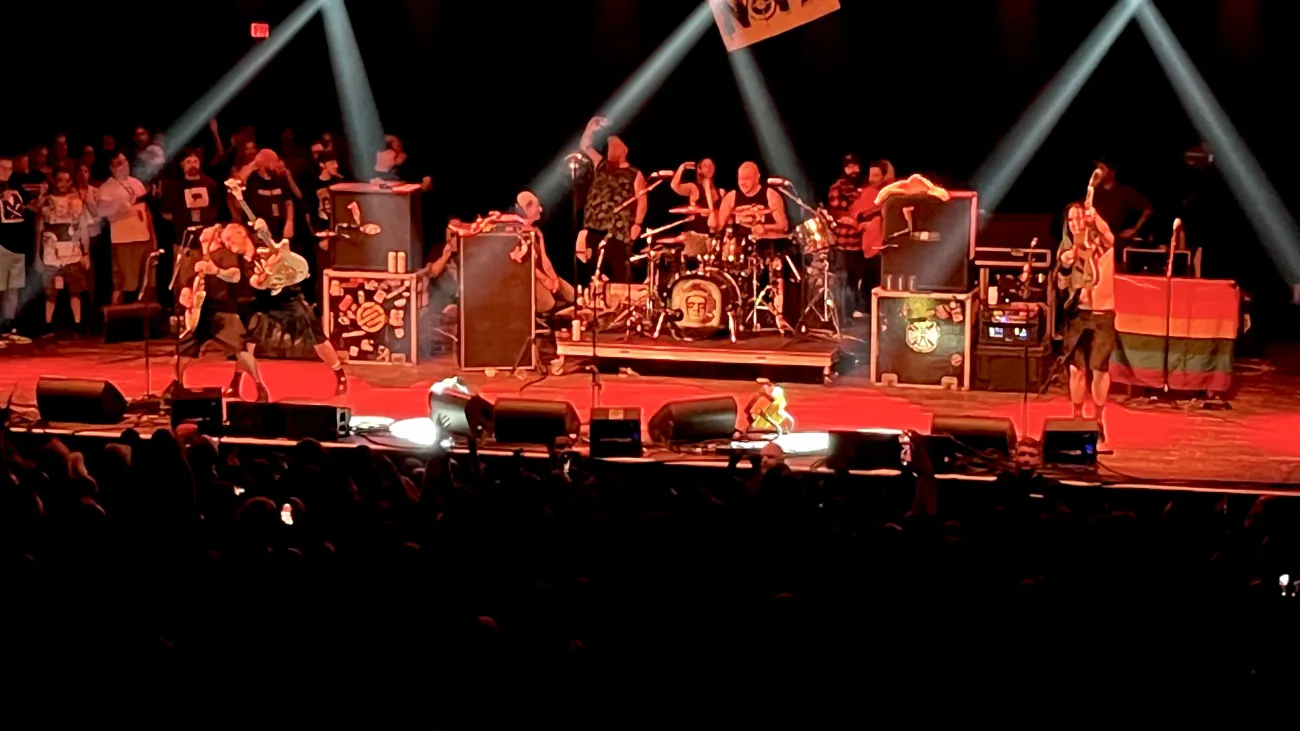 NOFX on stage at the Myth. 