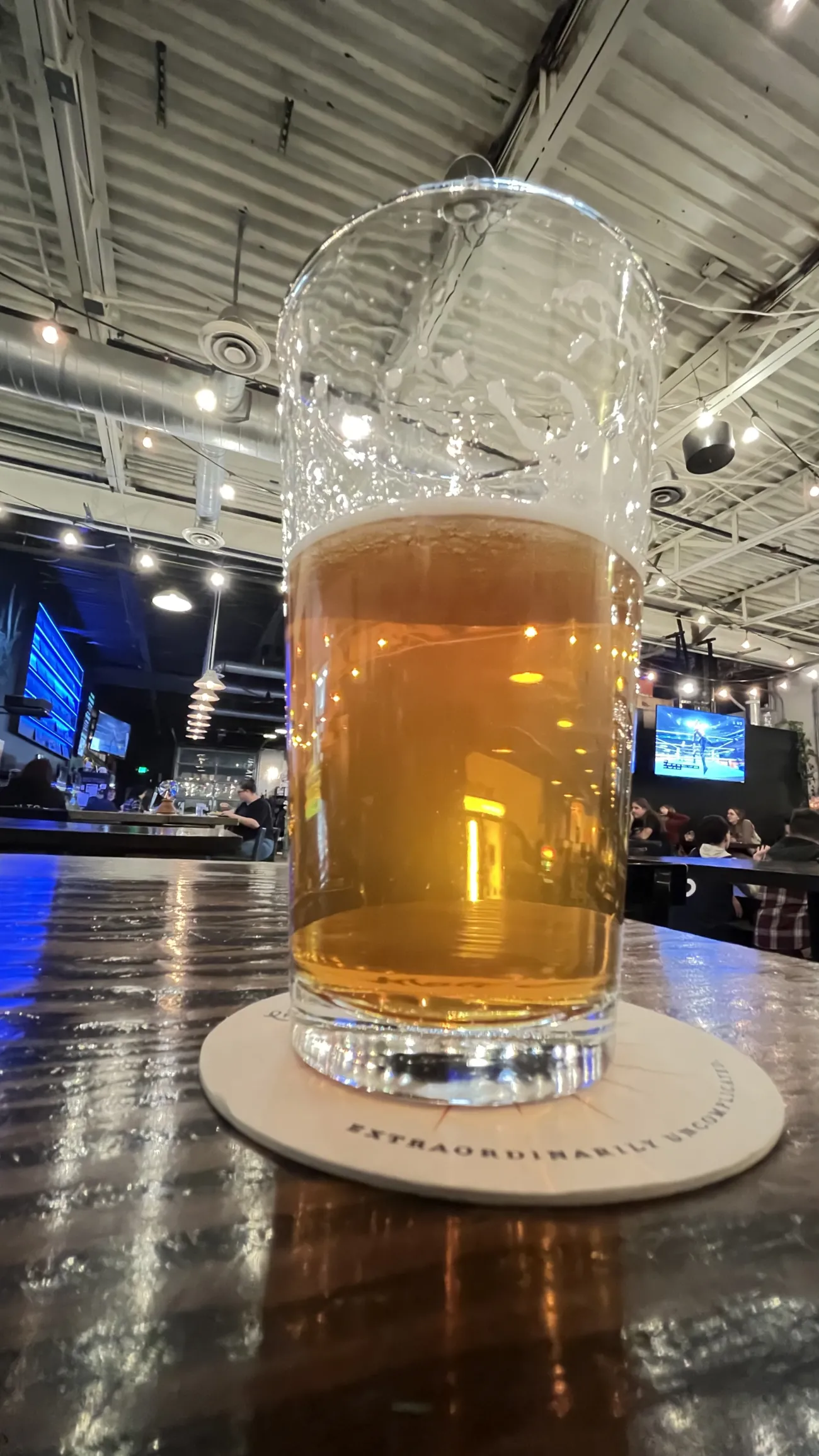 A half full, or half empty, beer. Depending how you look at it, at Fulton Brewery. 