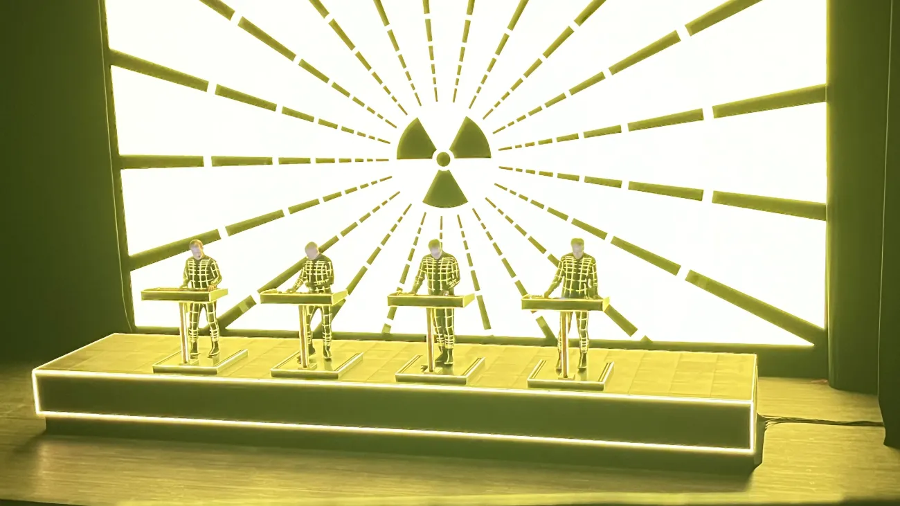 Kraftwerk on stage at the Orpheum Theatre. 
