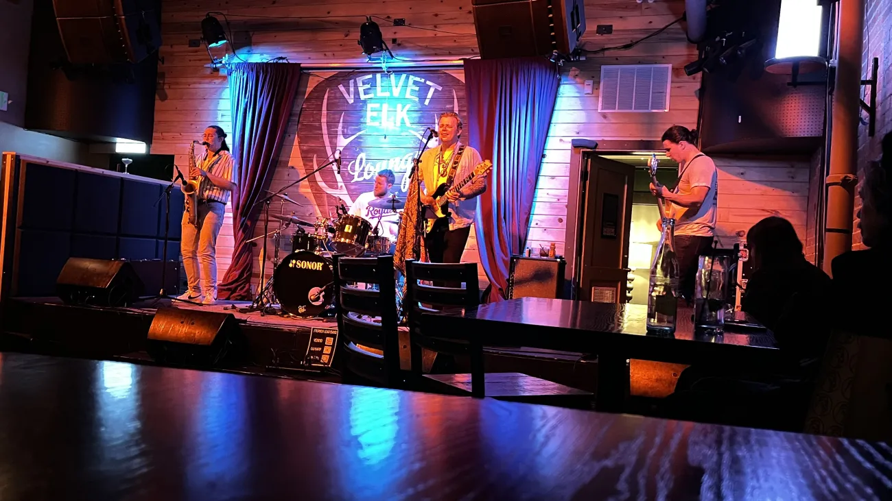 The Stephen Lear Band on stage at Velvet Elk Lounge.