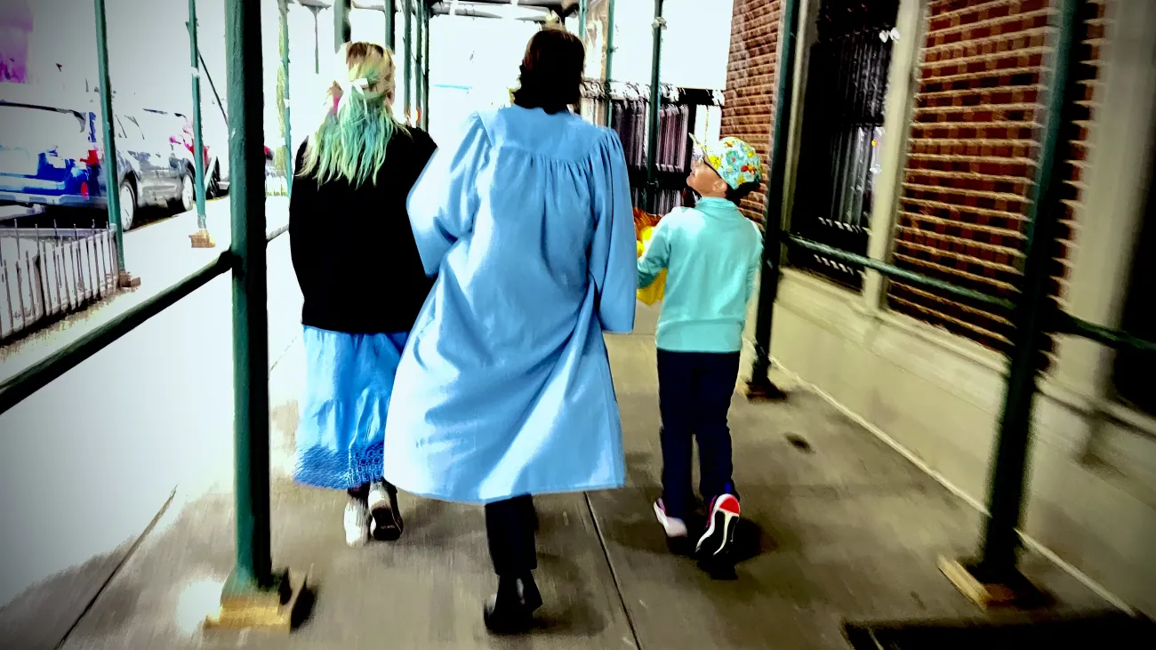 My kiddos walking together in New York after Maxwell’s graduation from Columbia University. 