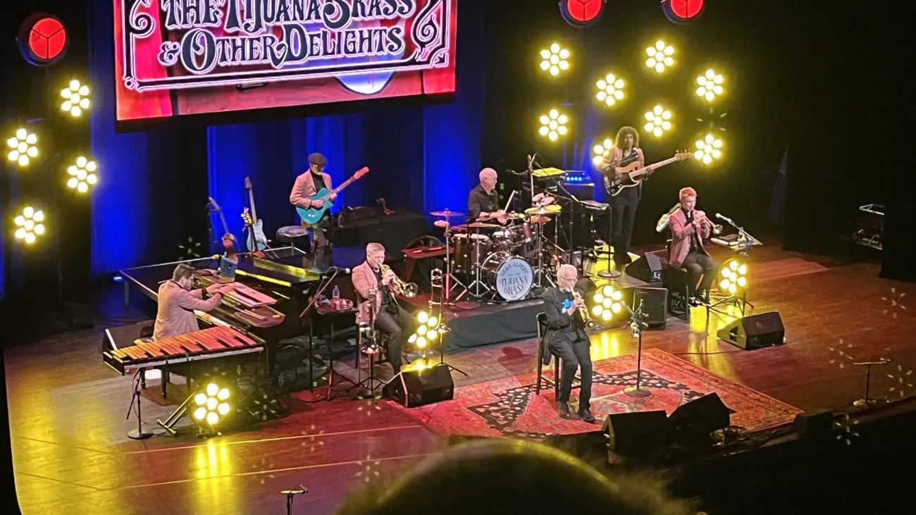 Herb Alpert & The Tijuana Brass on stage at The O'Shaughnessy.