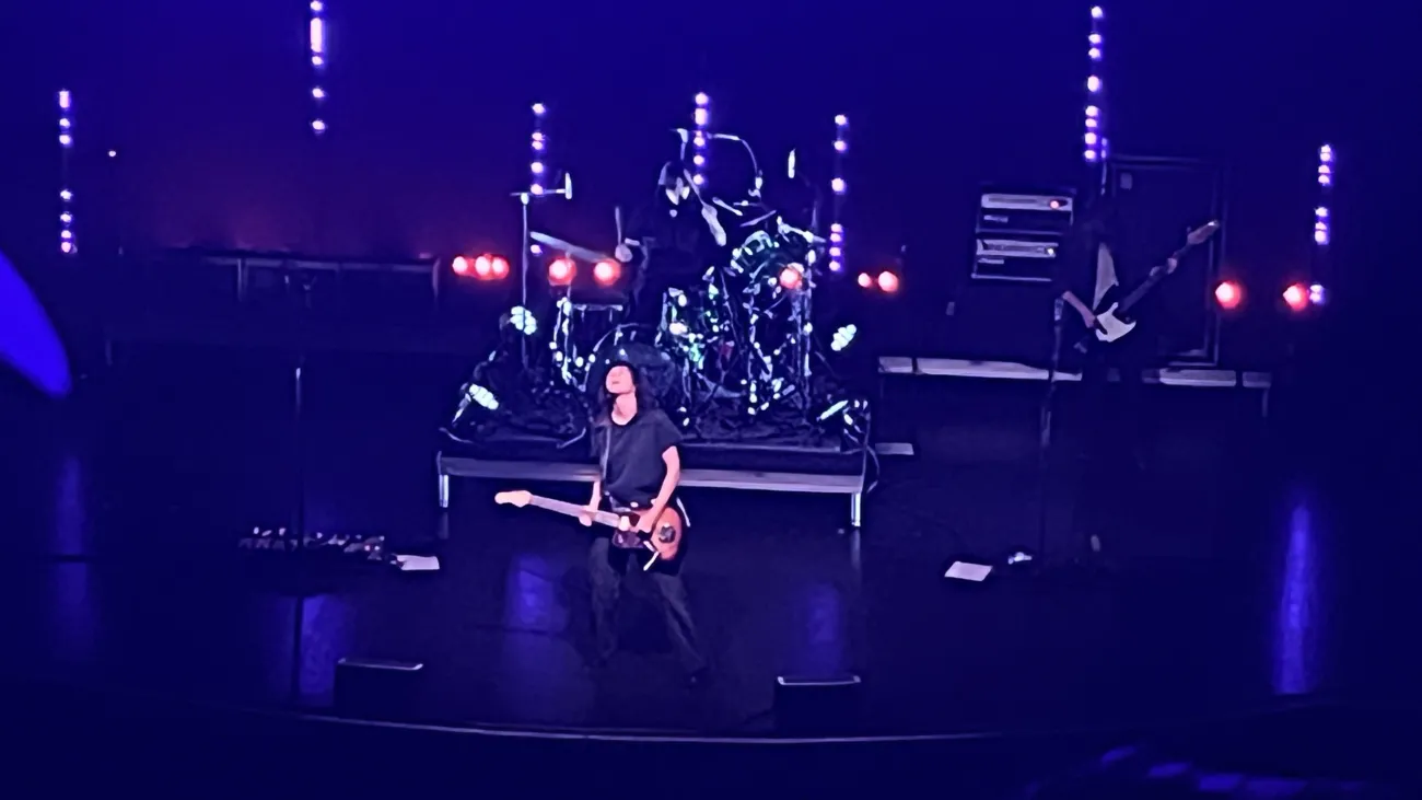 Courtney Barnett on stage at the Palace Theatre. 