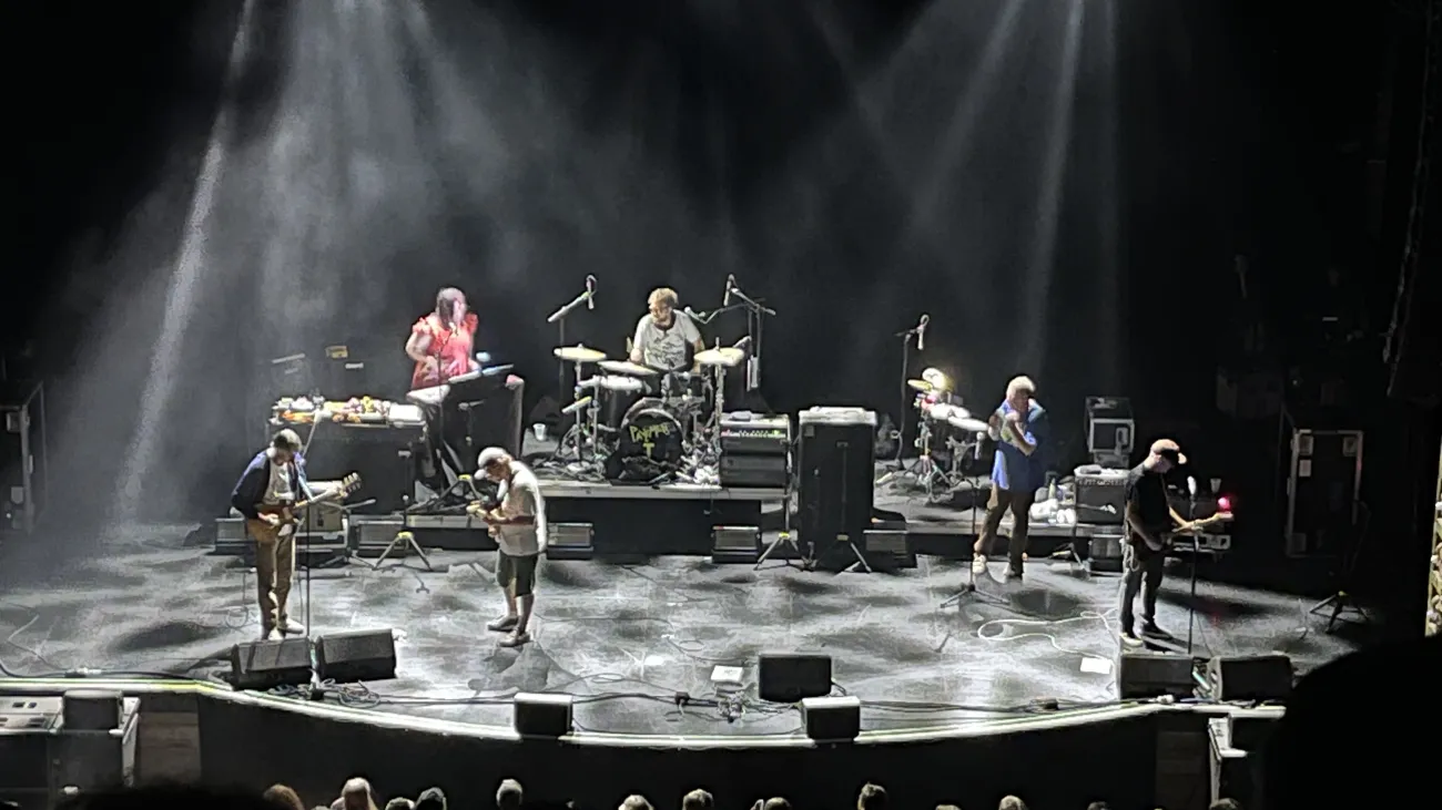 Pavement on stage at Palace Theatre. 