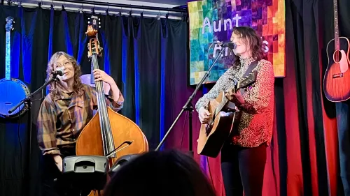 Pieta Brown on stage at Aunt Annie's Listening Room!