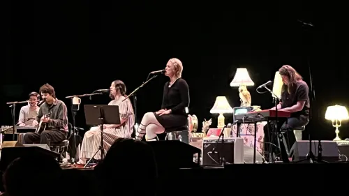 Waxahatchee, MJ Lenderman, Brennan Wedl, and band on stage at State Theatre. 