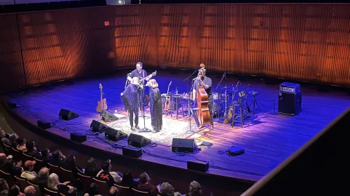 Lucius on stage at the Ordway Theater. 