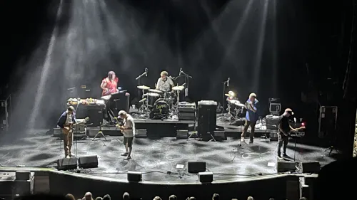 Pavement on stage at Palace Theatre. 